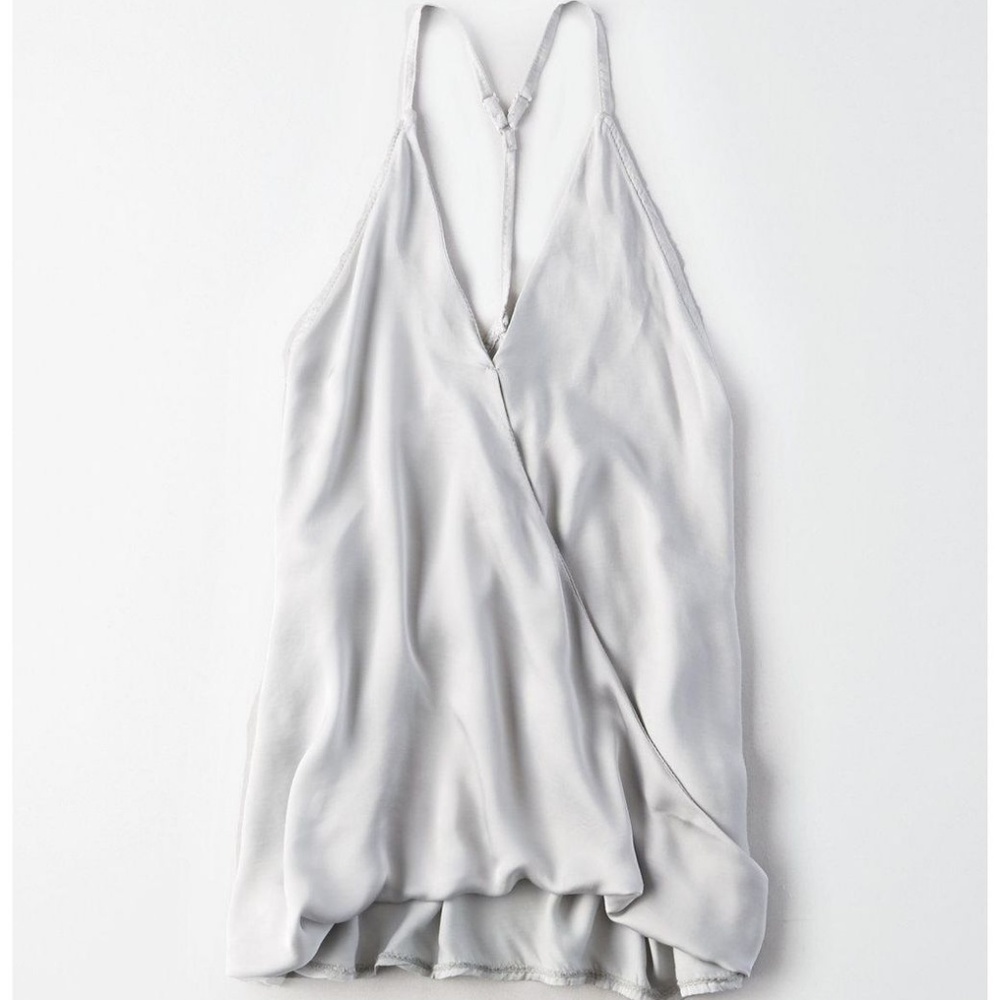 AE Don't Ask Why Satin Surplice Tank